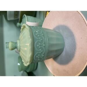 Pioneer Woman Jadeite Sugar Bowl with Lid – Timeless Beauty Green Glass